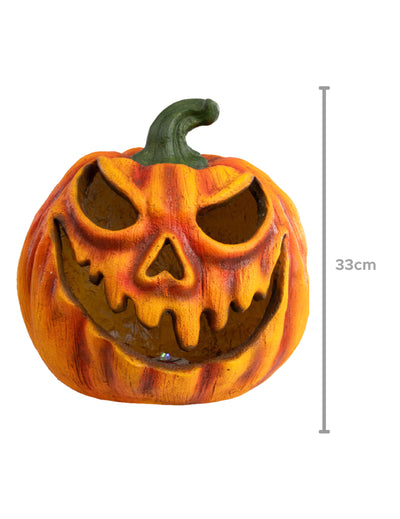 Gruseliger leuchtender Kürbis 33 cm