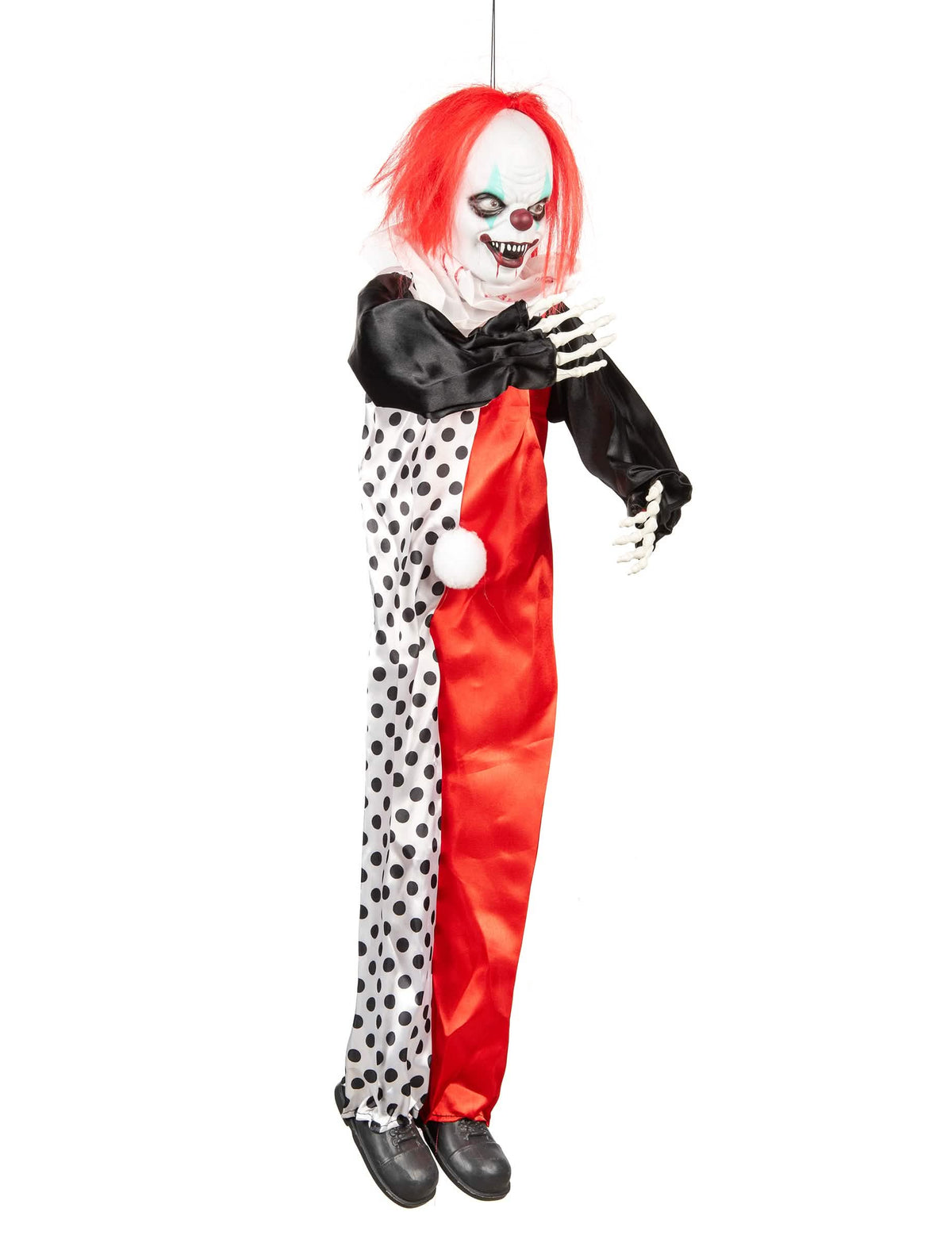 Seitenansicht des leuchtenden Killerclowns für Halloween