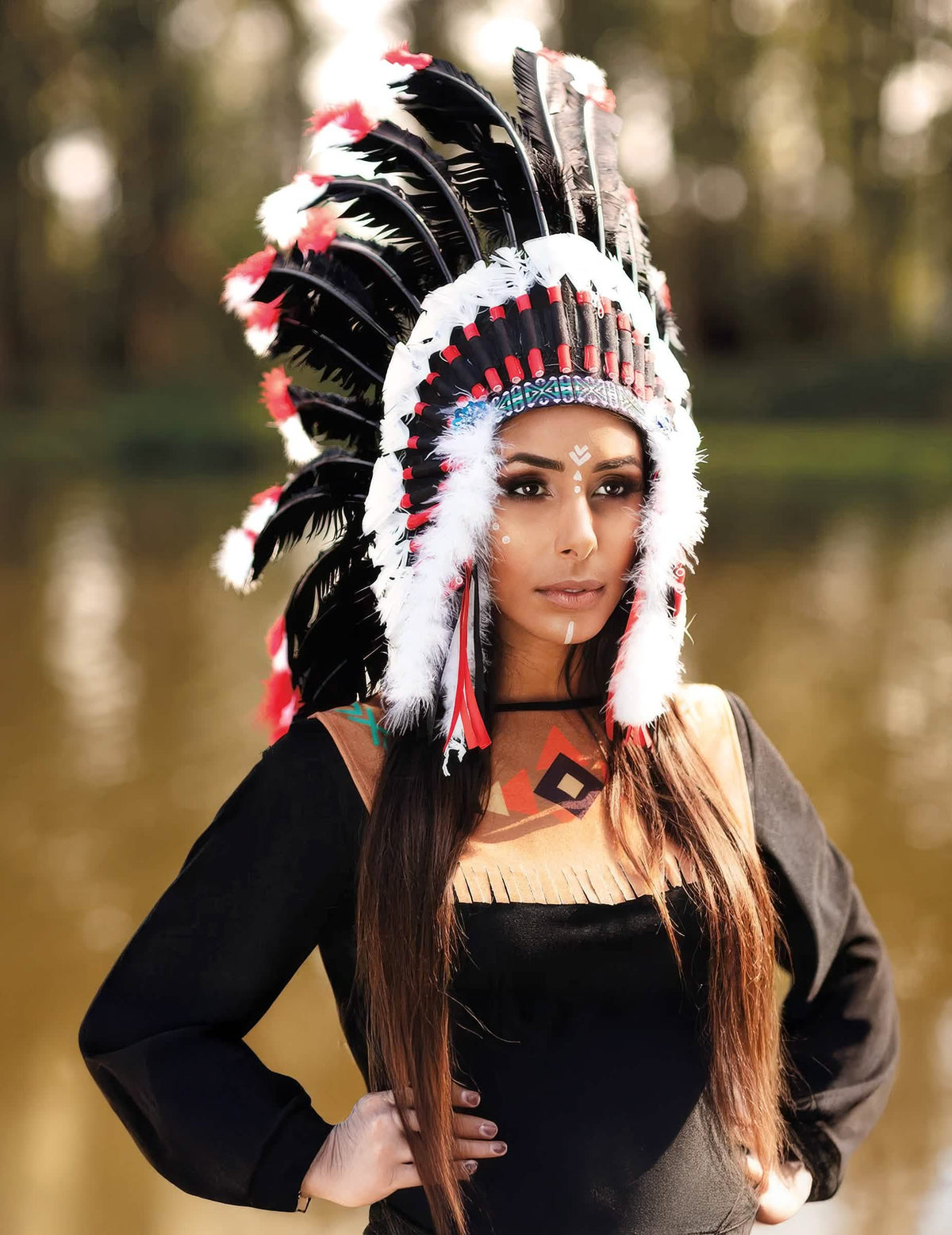 Vorderansicht des indischen Kopfschmucks Luxus