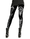 Voodoo-Motiv Strumpfhose fÃ¼r Damen schwarz-weiÃŸ