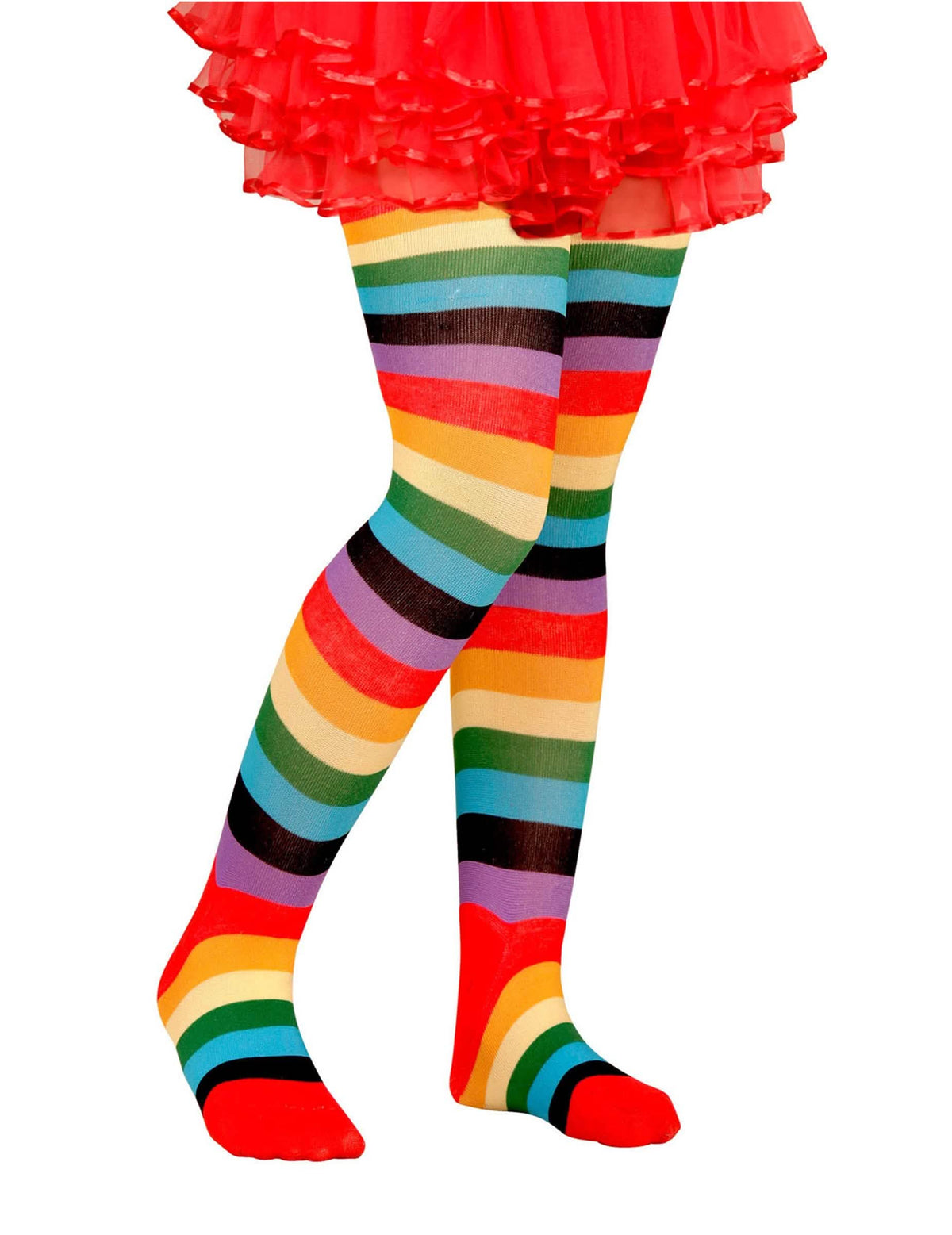 Bunte Strumpfhosen für Kinder mit Regenbogenstreifen