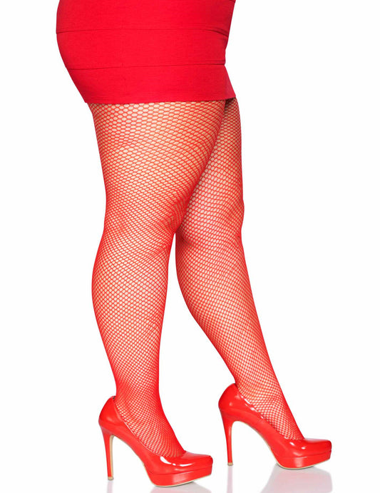 Rote Halloween-Netzstrumpfhose für Erwachsene