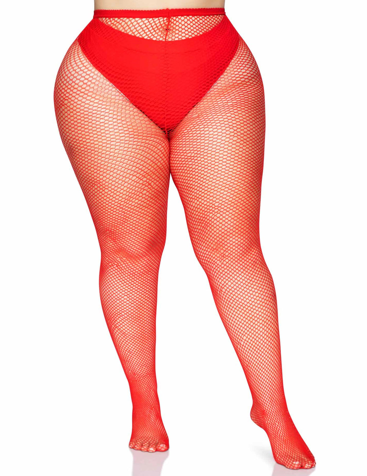 Rote Halloween-Netzstrumpfhose für Erwachsene