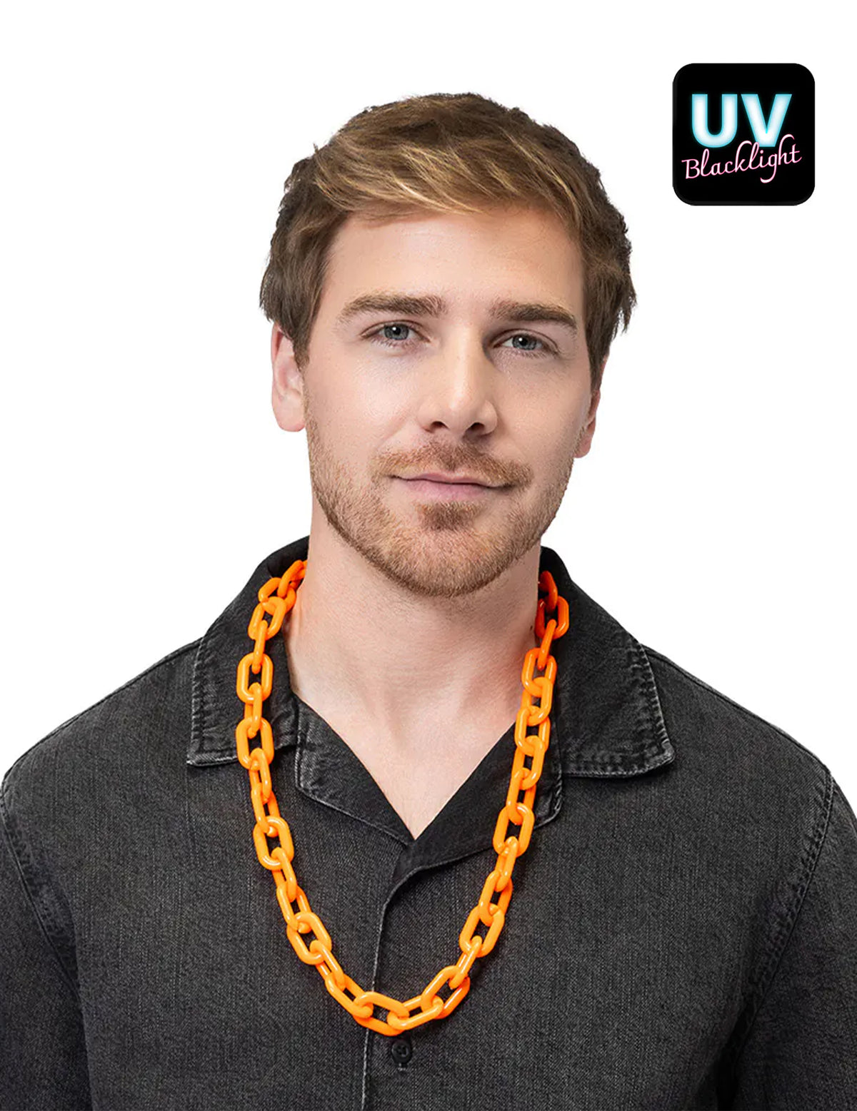 Breite Gliederkette in Neonorange