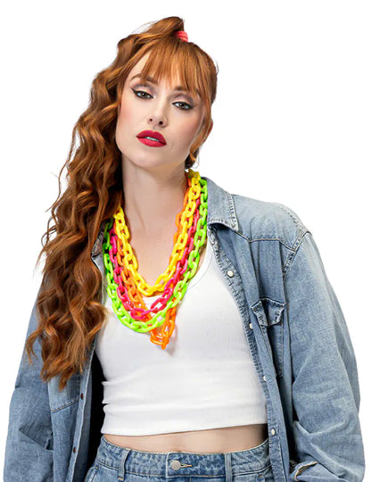 Breite Gliederkette in Neonorange