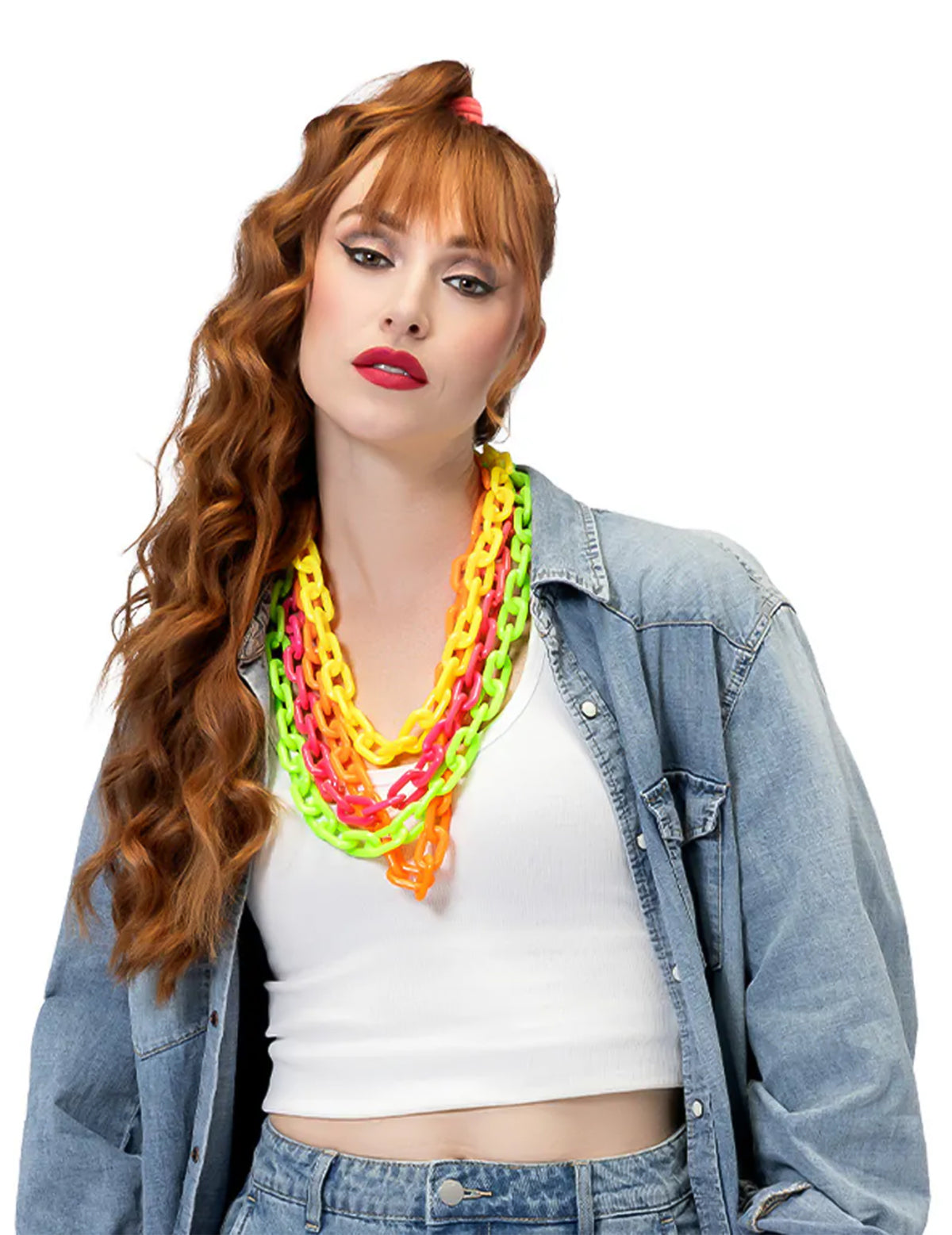XXL Gliederkette in Neonpink