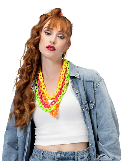 XXL Gliederkette in Neonpink