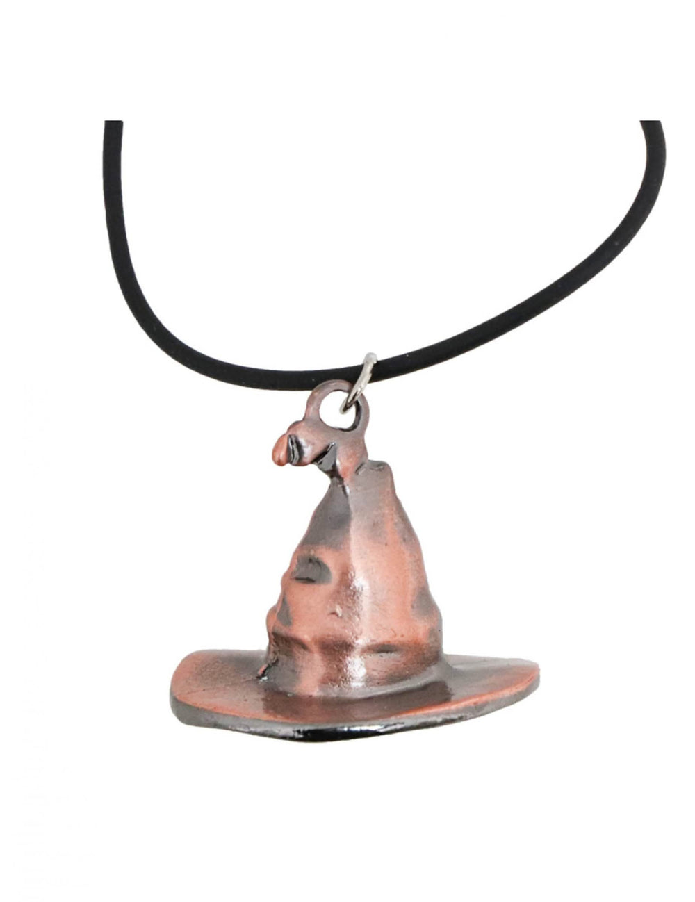 Collier chapeau de sorcier pour adulte marron bronze avec cordon noir