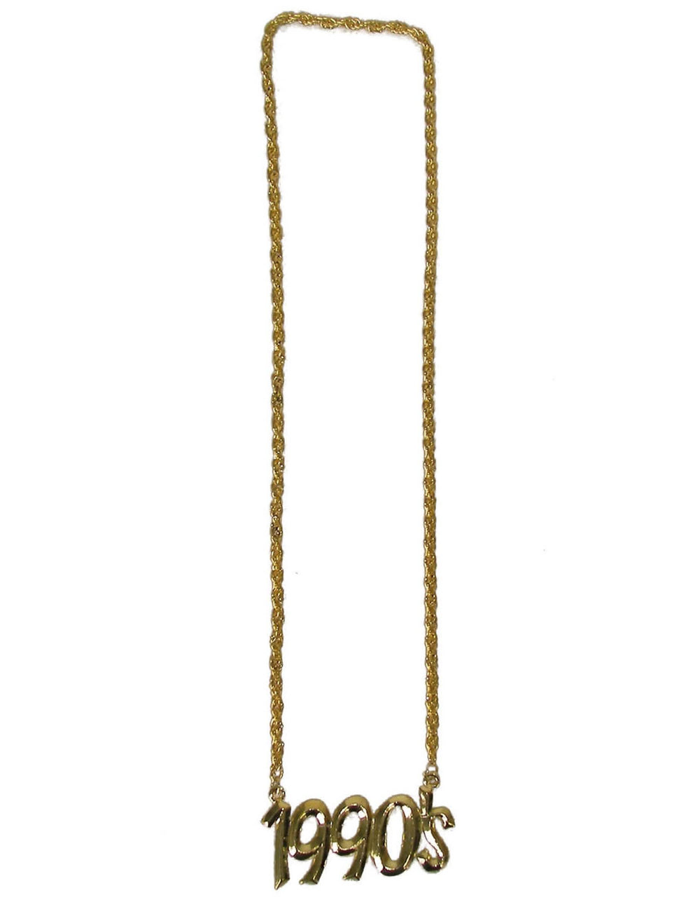 Collier année 1990 pour adulte doré