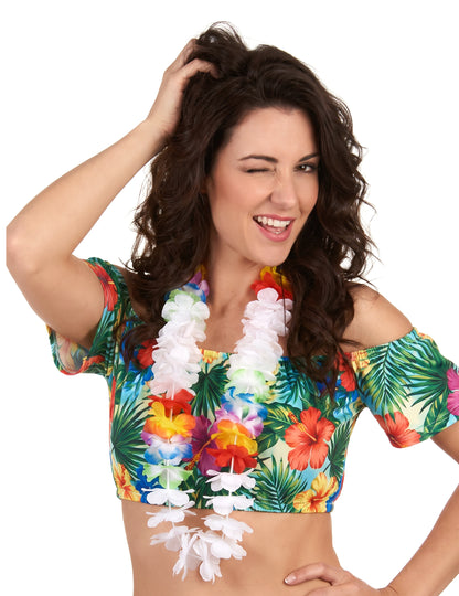 Collier hawaï blanc