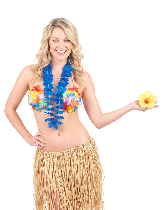 Blaue Hawaii Blumen-Kette