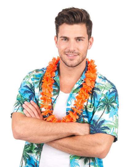 Collier hawaï orange