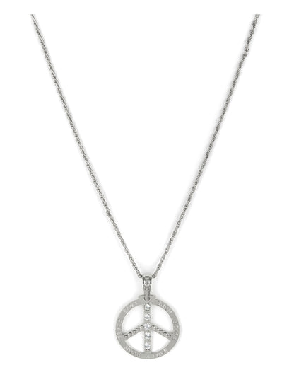 Collier hippie effet strass pour adulte argenté