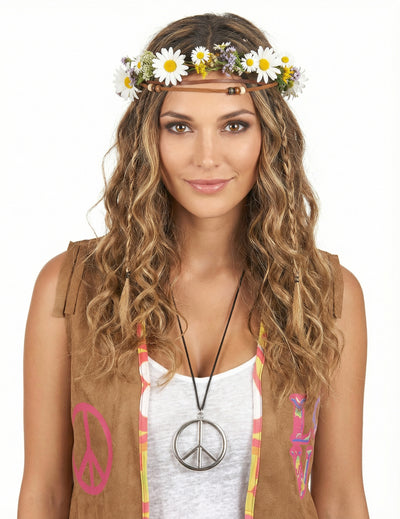 Hippie-Kette aus Metall für Erwachsene