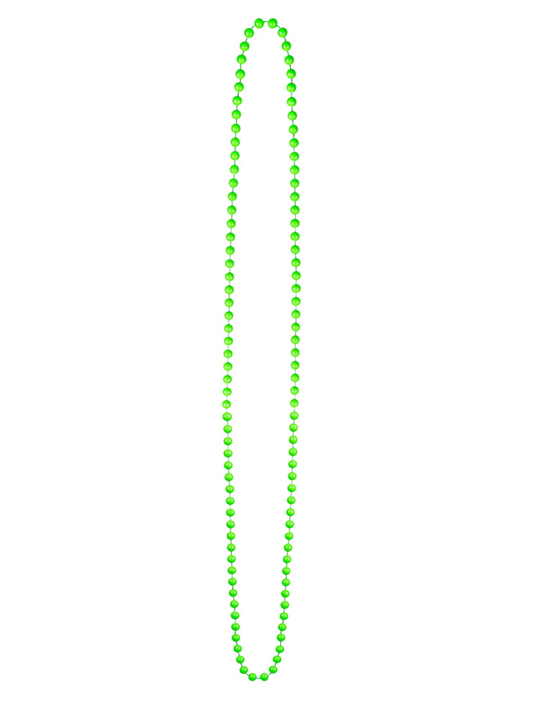 Variante verte du collier perles fluo pour adulte
