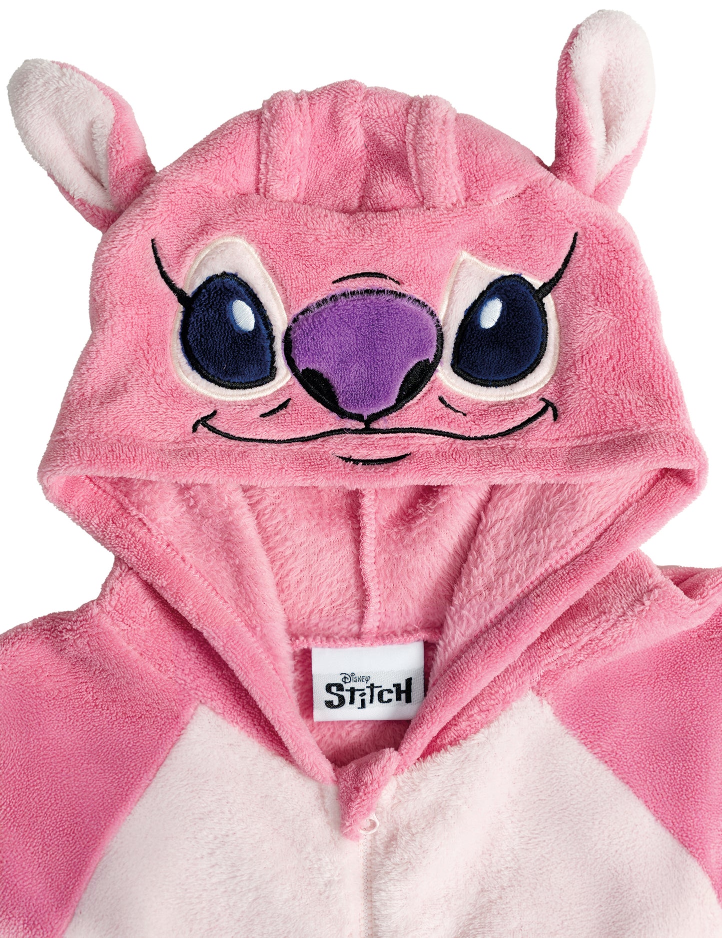 Détail du visage sur la capuche de la combinaison Angel Stitch™