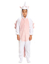 Combinaison licorne pour enfant blanche et rose avec ailes