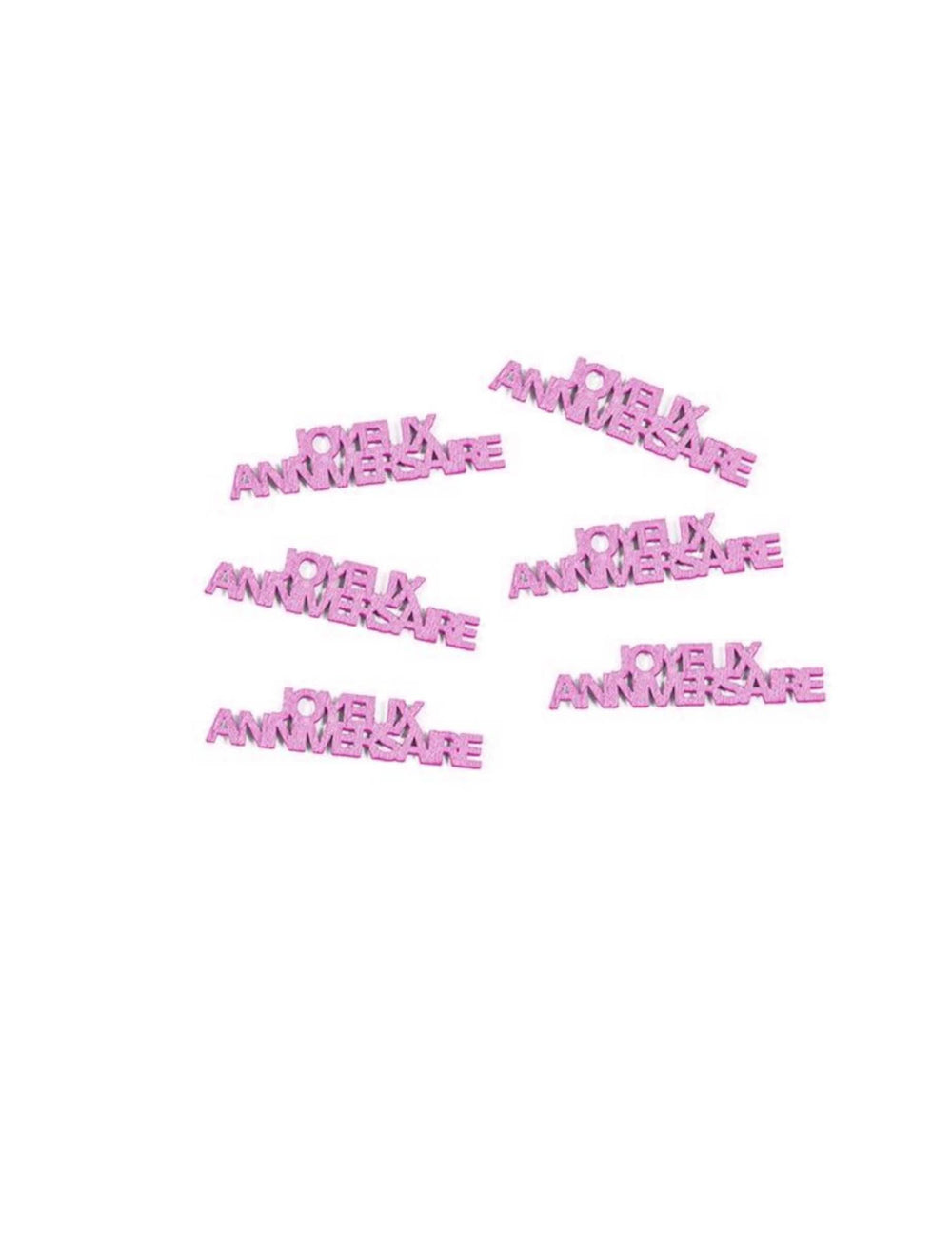 Confettis de table Joyeux anniversaire fuchsia pailleté
