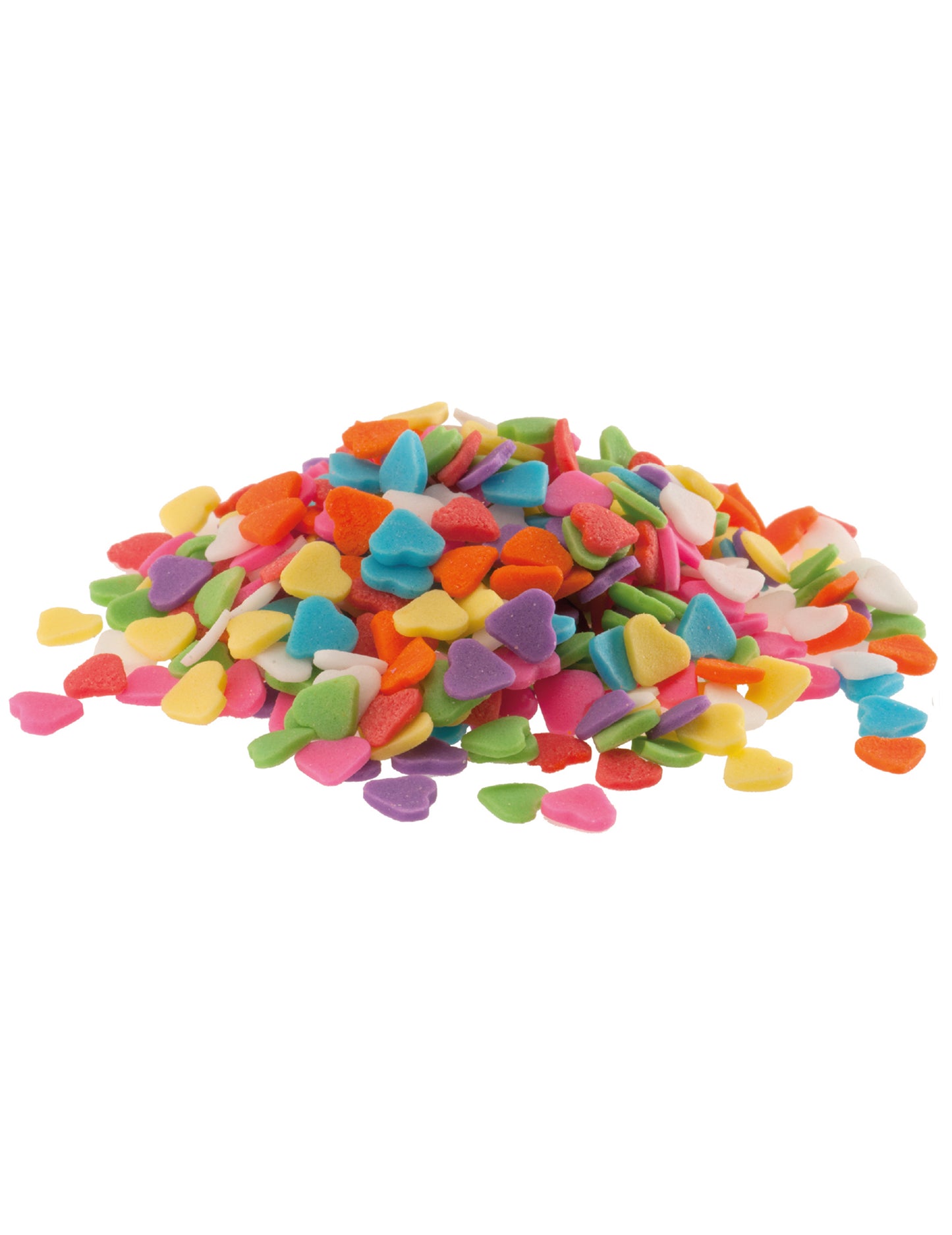 Konfetti aus Zucker, bunte Herzen 100 g, essbare Dekorationen