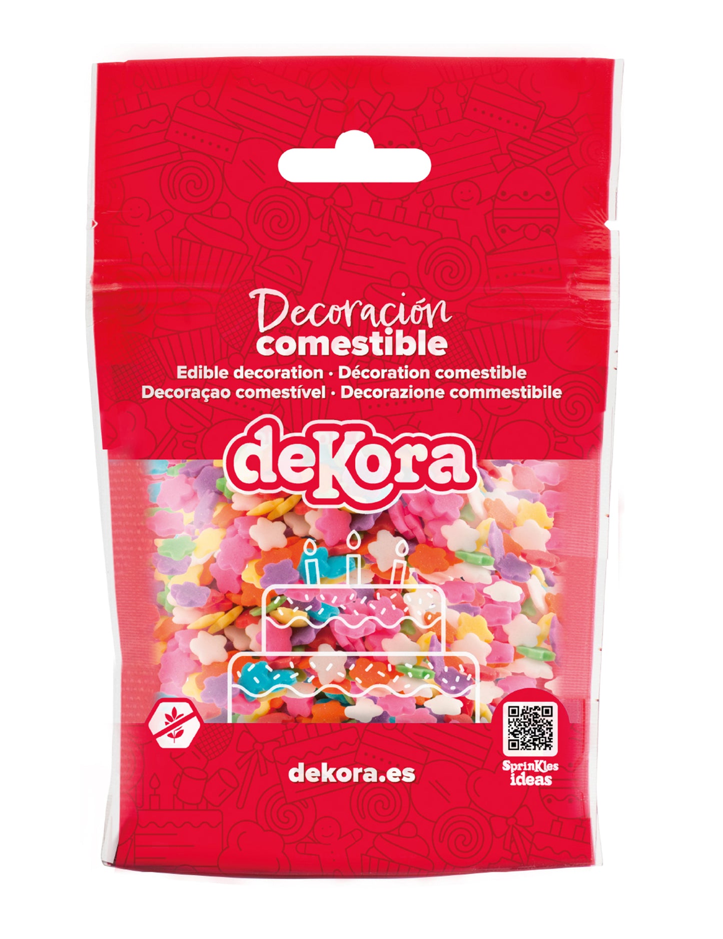 Bunte Stern-Zuckerkonfetti 100 g für Kuchen
