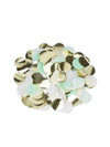 Confettis papier décoration de table chic pour fête menthe, blanc et dorés