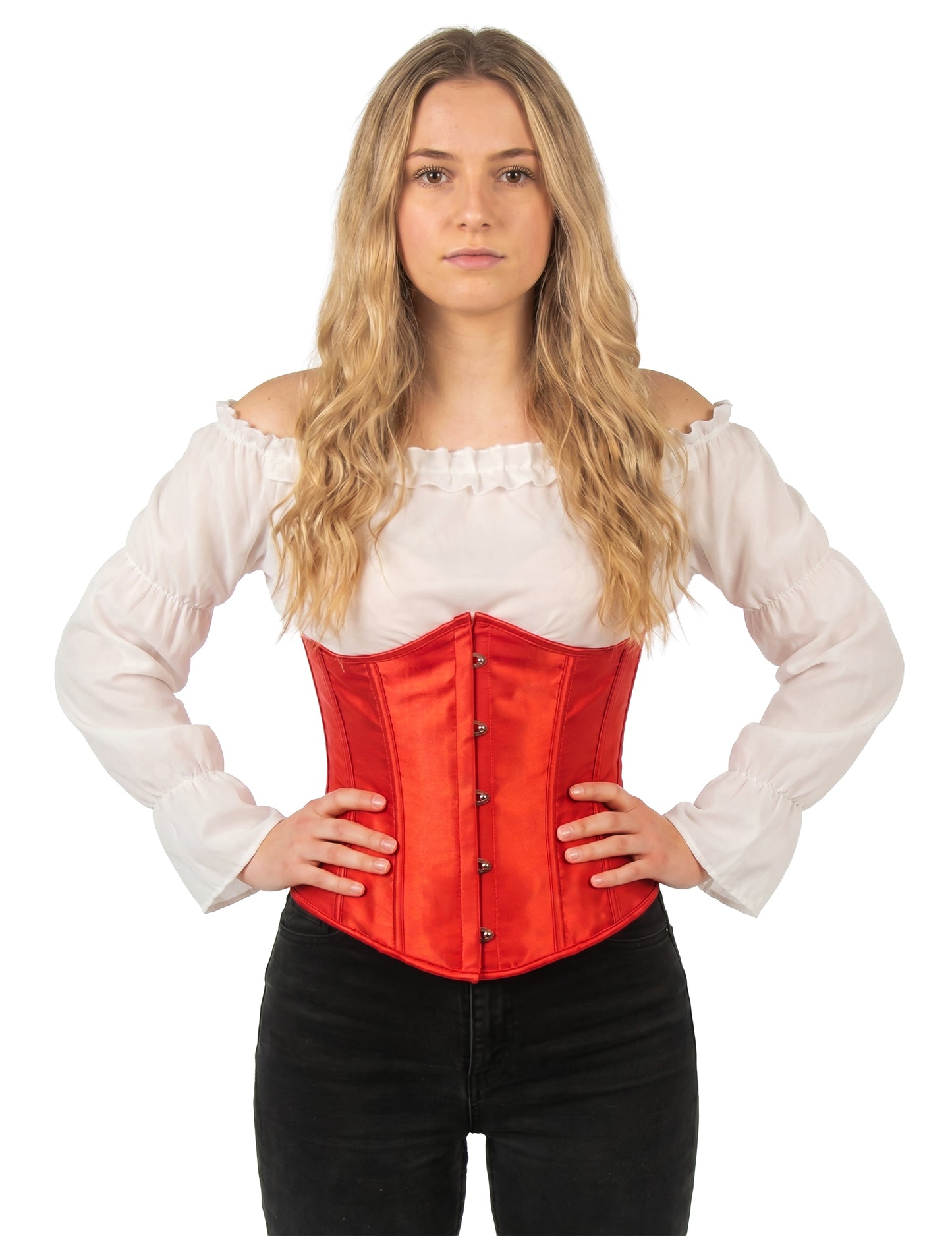 Kurzes rotes Damenkorsett
