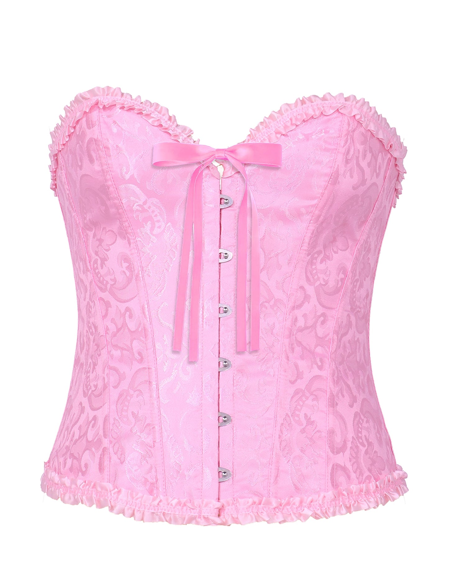 Damen-Korsett in Rosa mit barocker Schnürung
