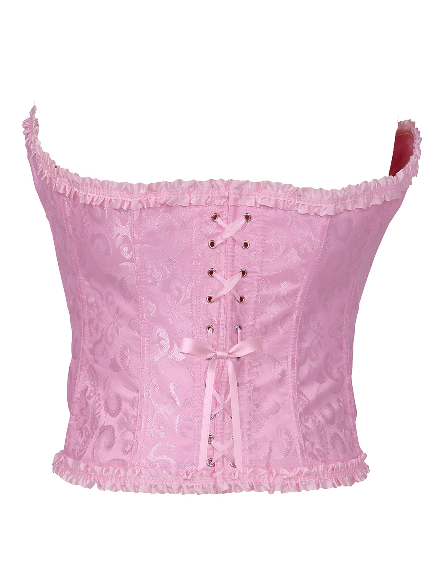 Damen-Korsett in Rosa mit barocker Schnürung