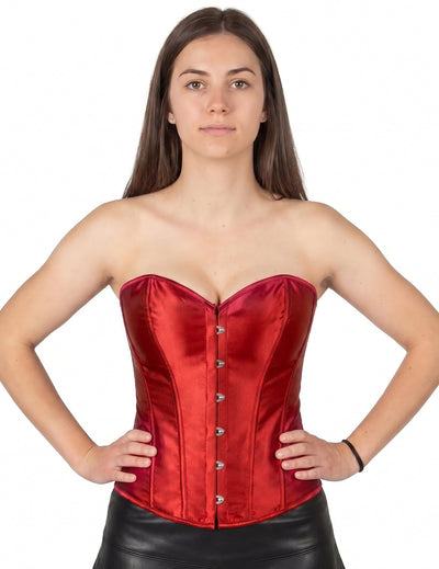 Rotes Damenkorsett mit Schnürung