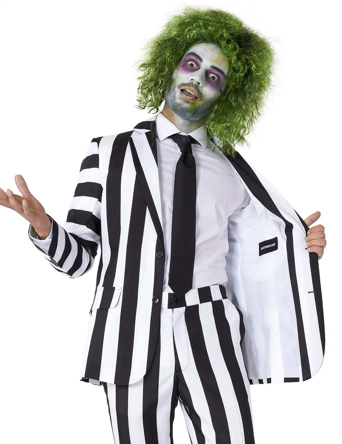 Beetlejuice™ Kostüm schwarz-weiß Herren
