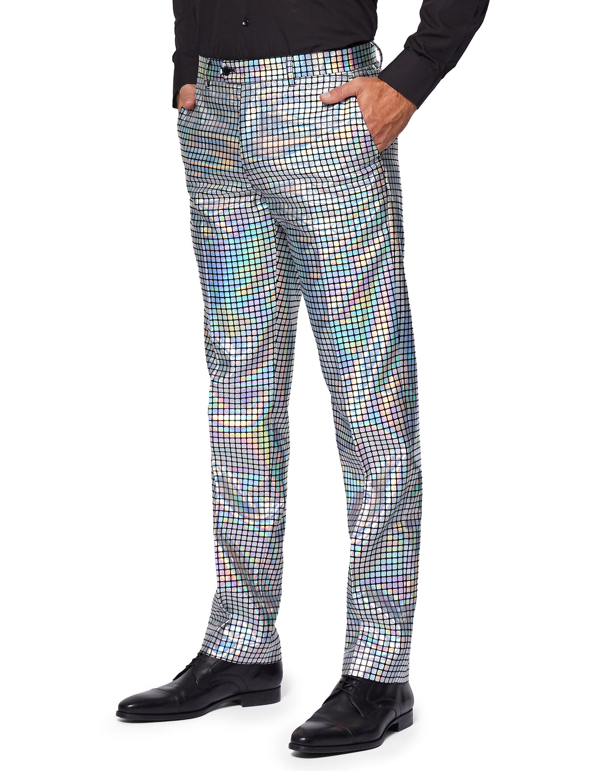 Discoballer-Herrenanzug Opposuits™ silberfarben