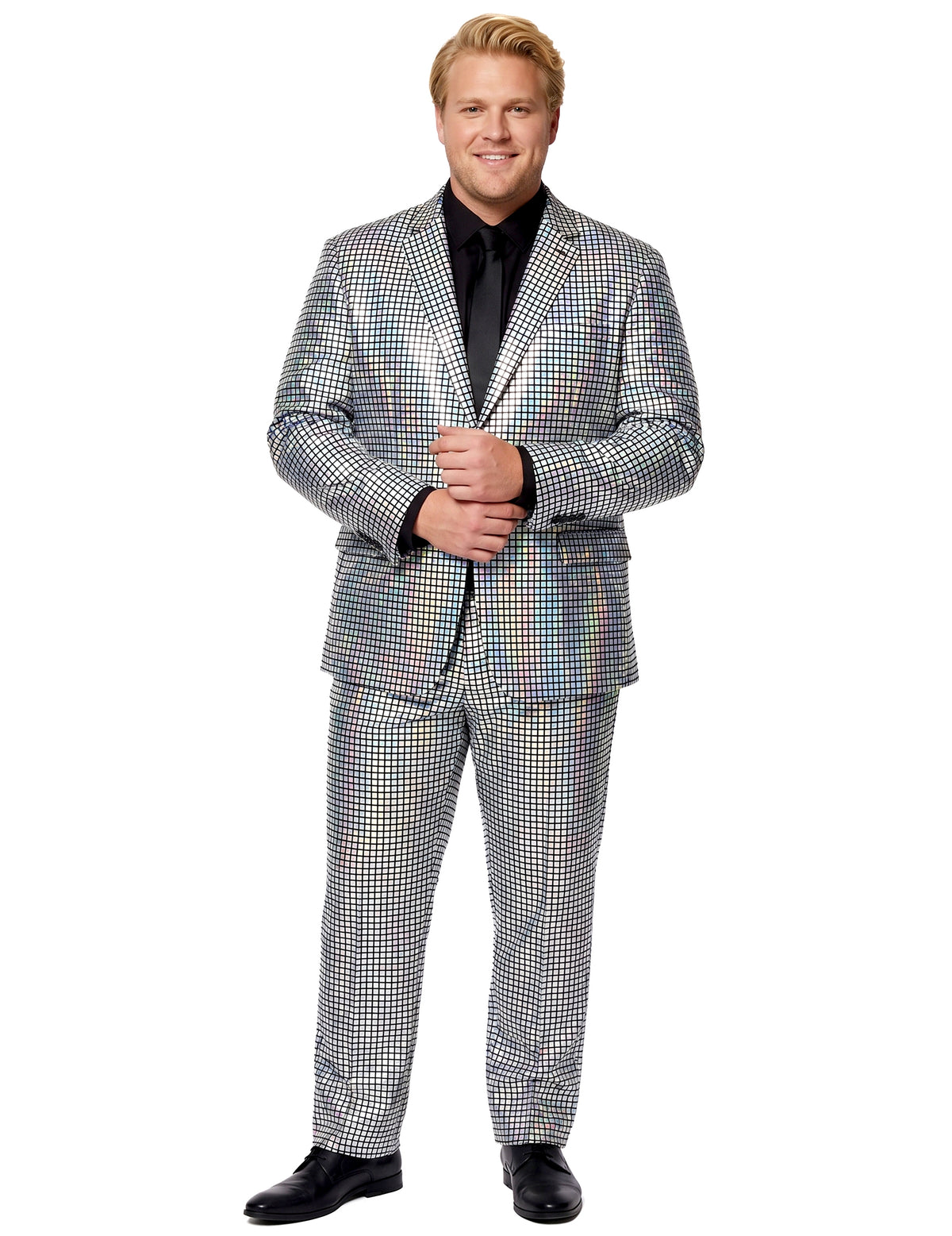 Discoballer-Herrenanzug Opposuits™ silberfarben