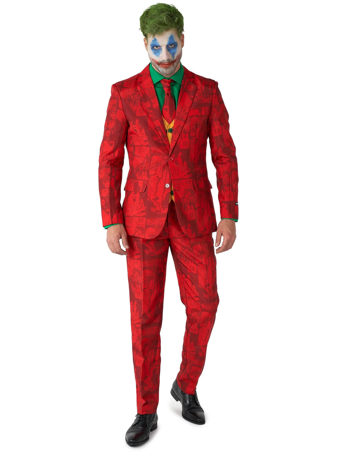 Stilvolles Joker™ Kostüm für Erwachsene Suitmeister™ rot-grün-gelb