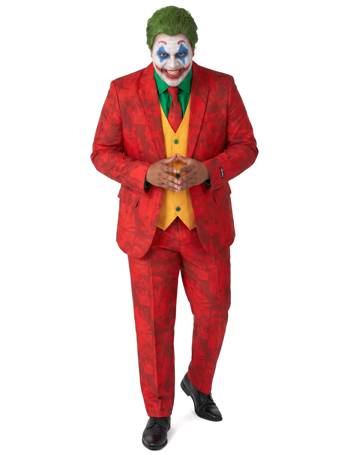 Stilvolles Joker™ Kostüm für Erwachsene Suitmeister™ rot-grün-gelb
