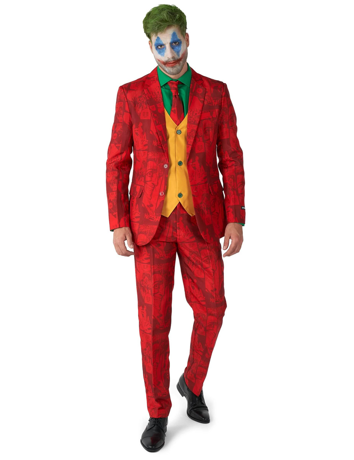 Stilvolles Joker™ Kostüm für Erwachsene Suitmeister™ rot-grün-gelb