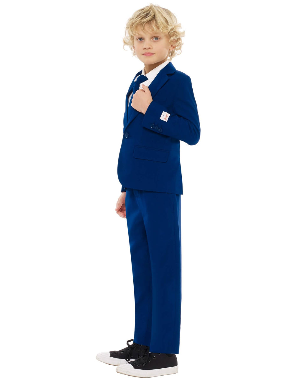 Seitenansicht des Kostüms Mr. Blau marine für Kinder
