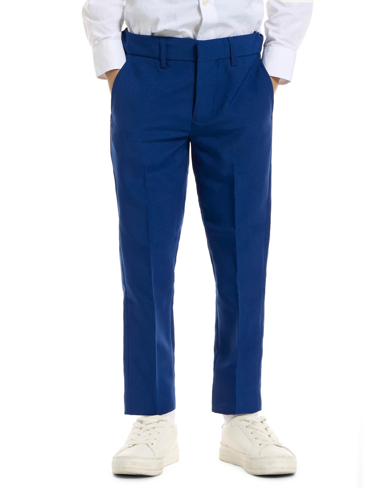 Nahaufnahme der Hose des Kostüms Mr. Blau marine für Kinder