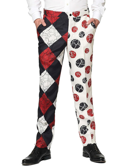 Vintage Suitmeister™-Horrorclown Herrenkostüm schwarz-weiß-rot
