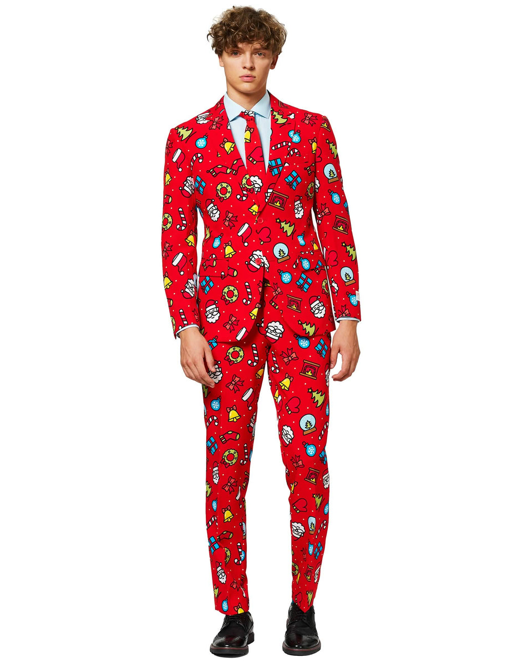 Costume Mr. Dapper decorator pour homme rouge à motifs de Noël