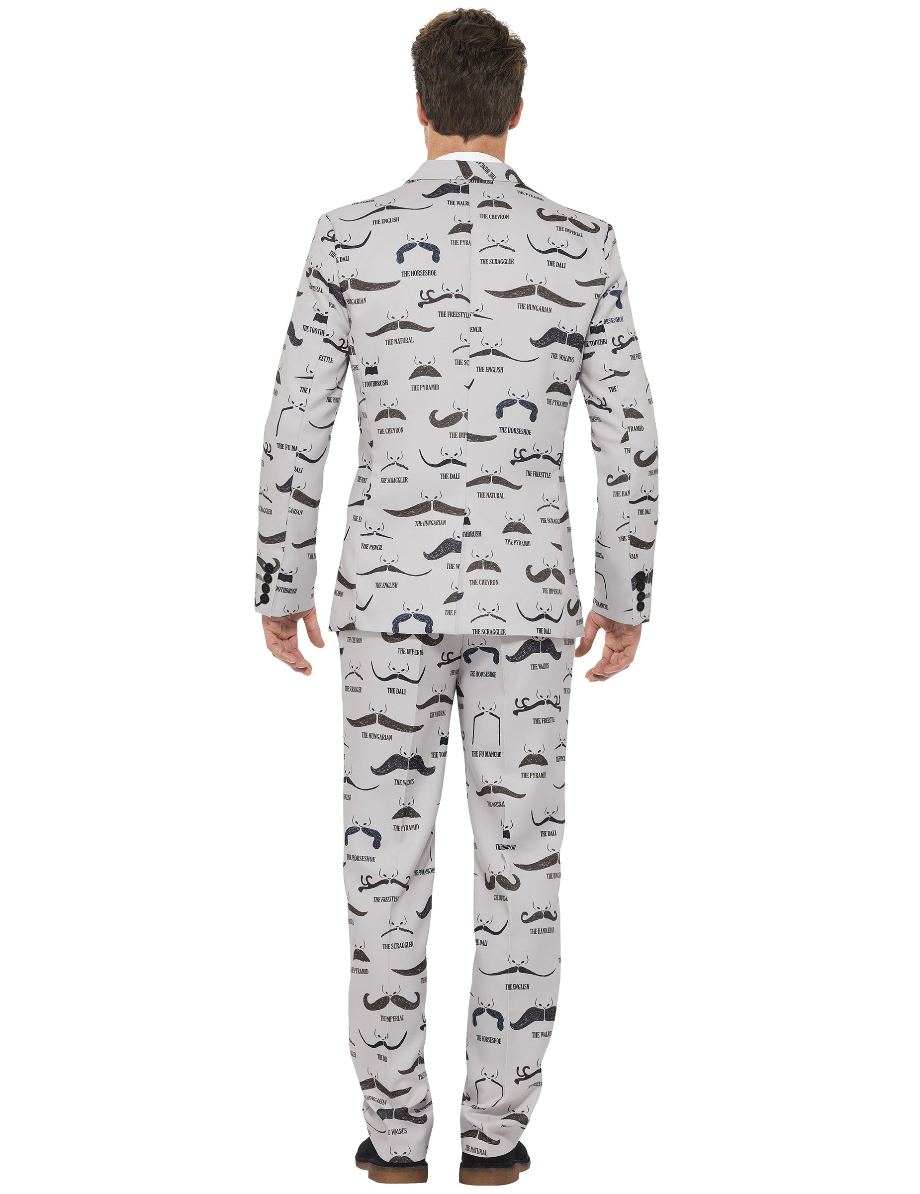 Vue de dos du costume Mr. Moustache pour homme