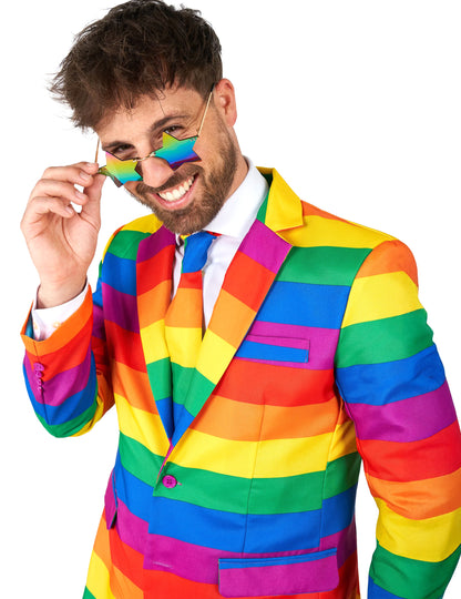 Opposuits™-Herrenanzug Regenbogen bunt