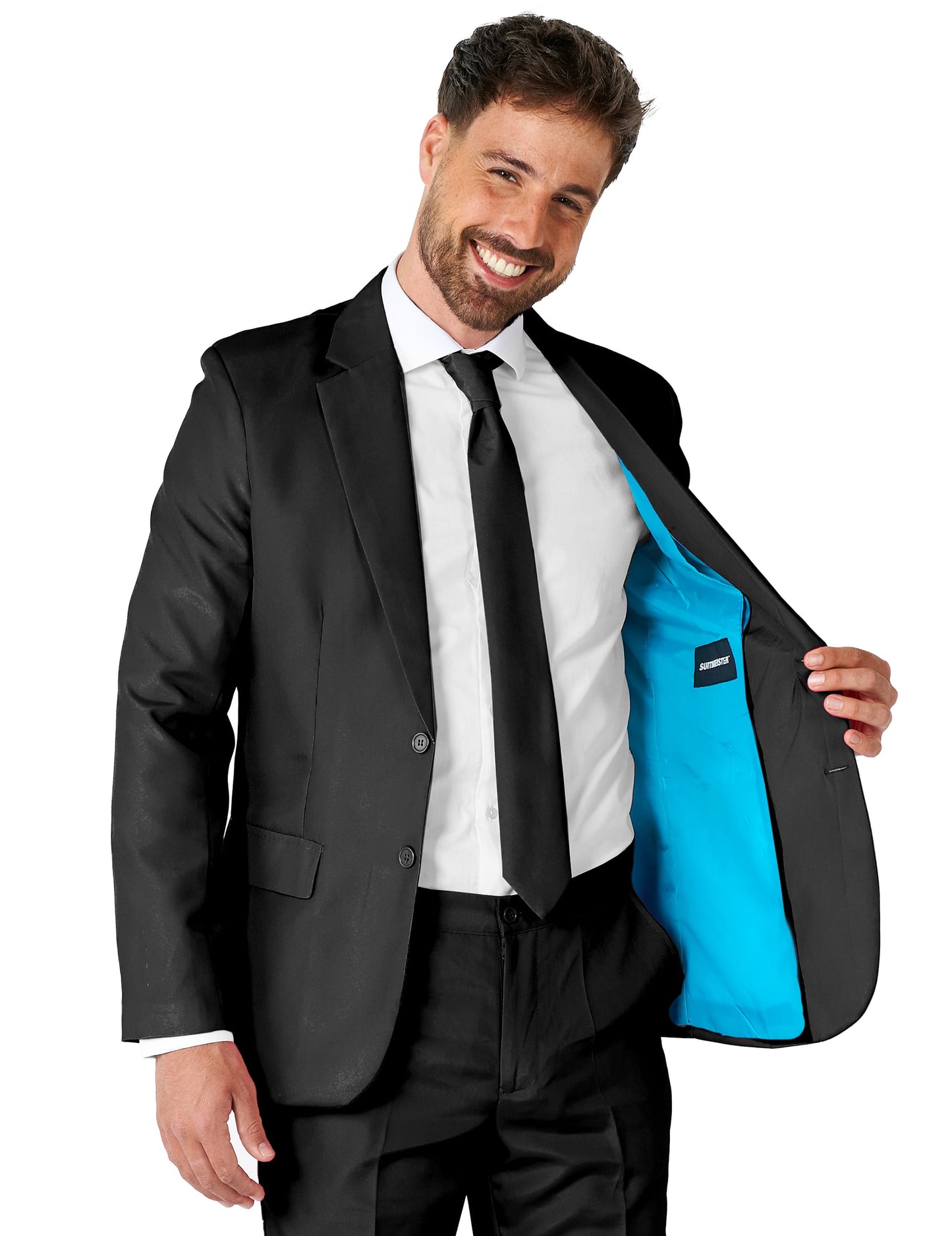 Mr. Black-Solid-Suitmeister™ Herrenanzug schwarz