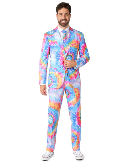 Mr. Tie-Dye Opposuits™-Anzug für Erwachsene blau-gelb-rosa