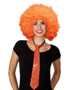 Cravate à sequins orange pour adulte