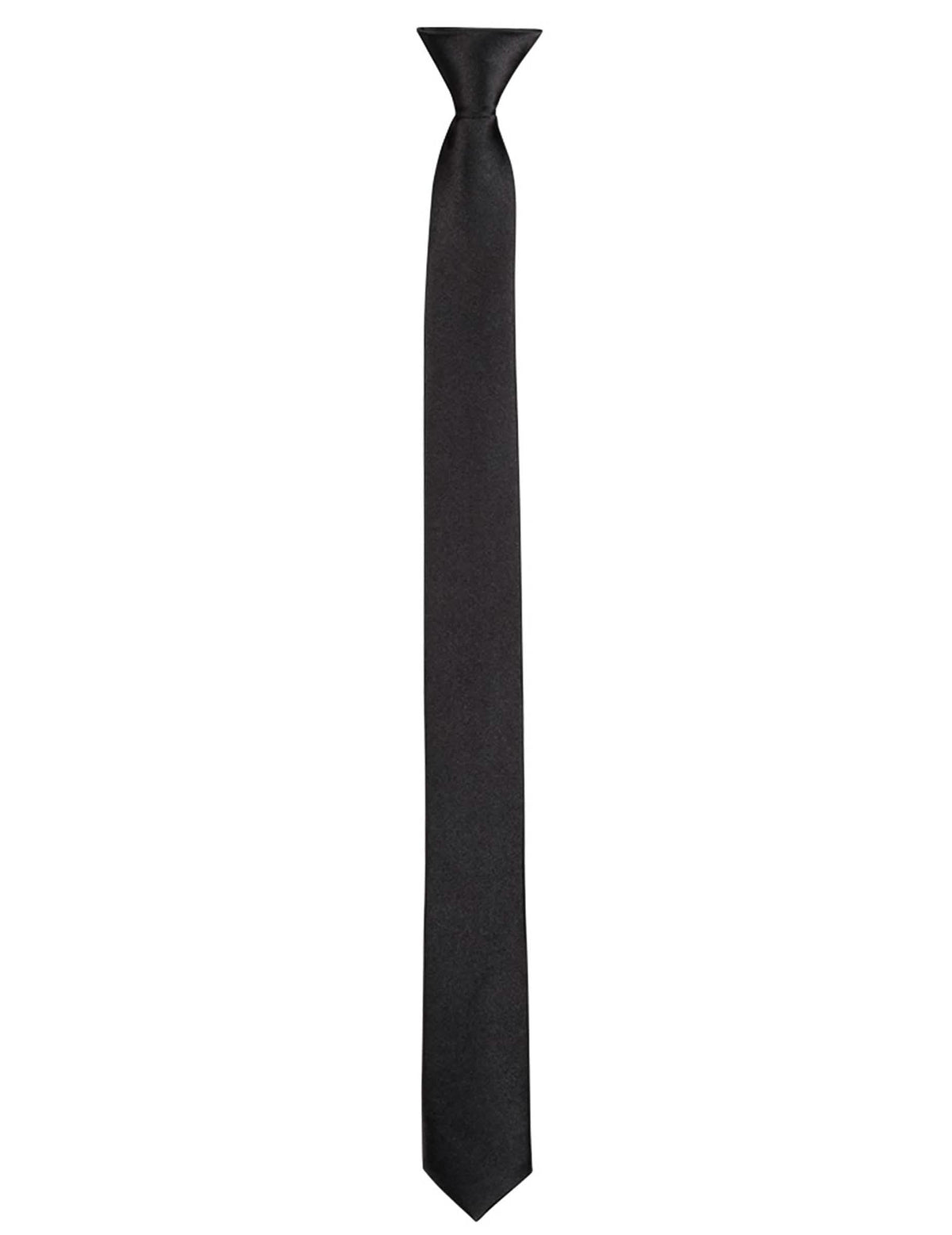 Vue de face de la cravate noire