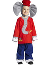 Déguisement Benjamin Blümchen™ pour enfant rouge et bleu avec trompe grise