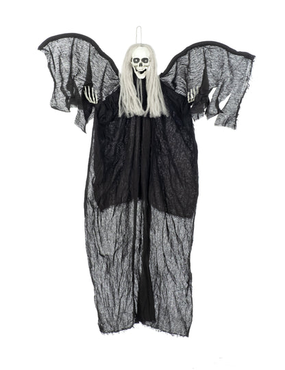 Halloween-Hänge-Dekoration - Todesengel - Schwarz 110 cm leuchtet im Dunklen