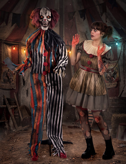 Halloween Animatronic Clown Metzger - beweglich & Sound - 175 cm