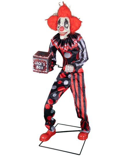 Große animierte Clown-Figur 175 cm für Halloween