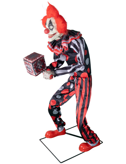 Große animierte Clown-Figur 175 cm für Halloween